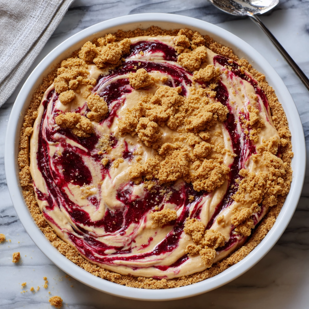 Peanut Butter and Jelly Pie (The Ultimate No-Bake Nostalgia)