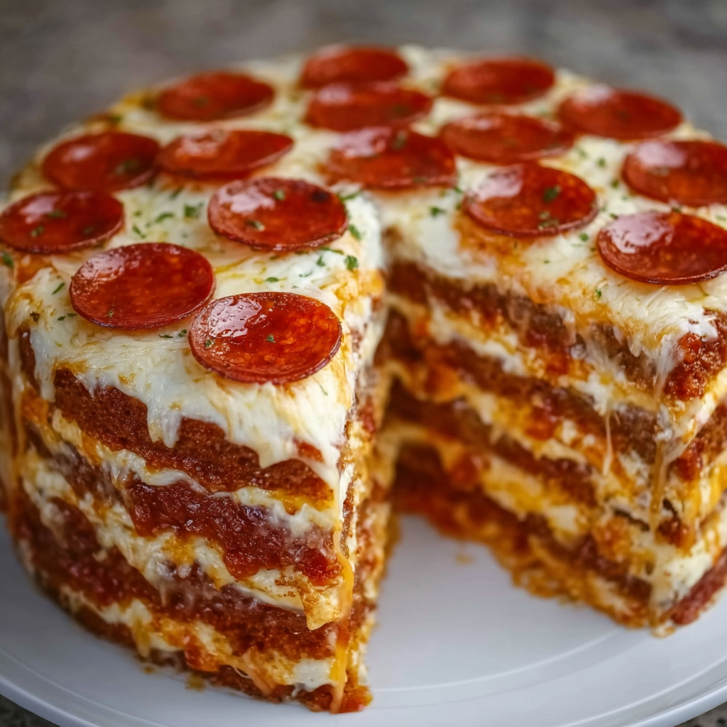Pepperoni Pizza Layer Cake: The Ultimate Savory Showstopper