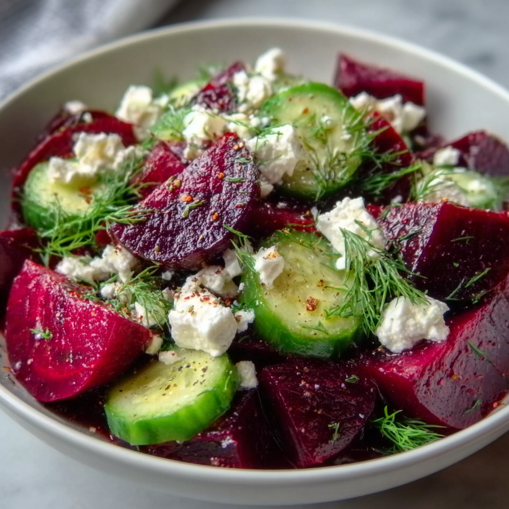 Vibrant Beet Salad with Feta, Cucumbers, and Dill: The Ultimate Nutrient-Dense Refreshment