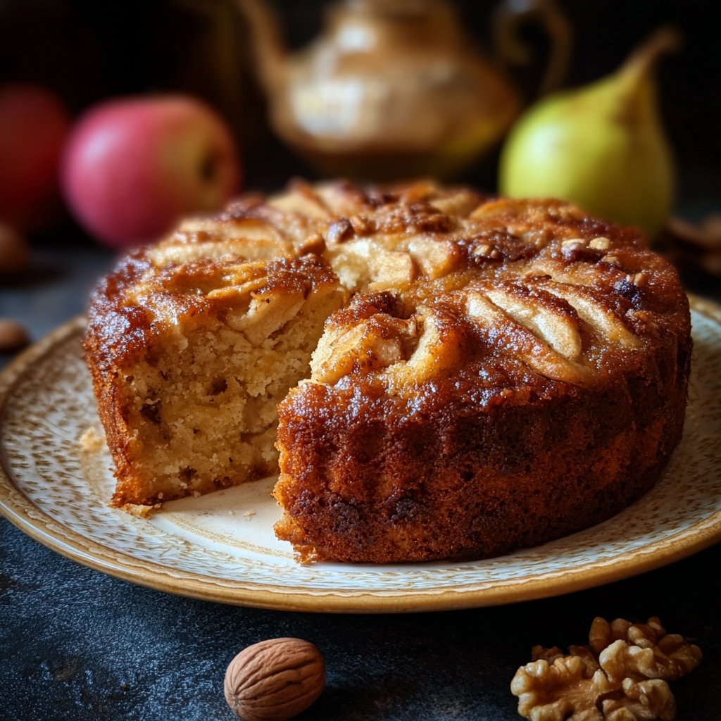 Homemade Cinnamon Walnut Apple Cake: The Science of &#8220;Acid-Sugar&#8221; Tenderness