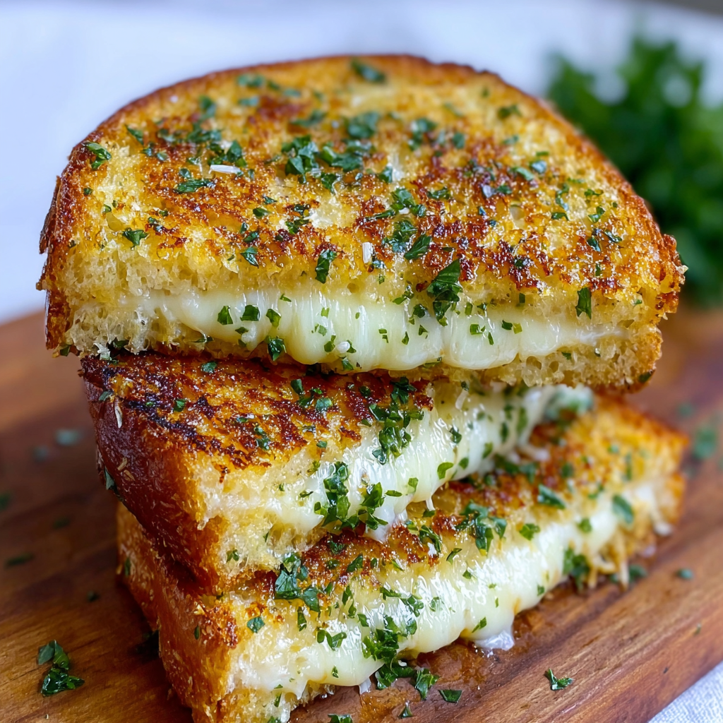 Garlic Bread Grilled Cheese (15-Minute Comfort Food)