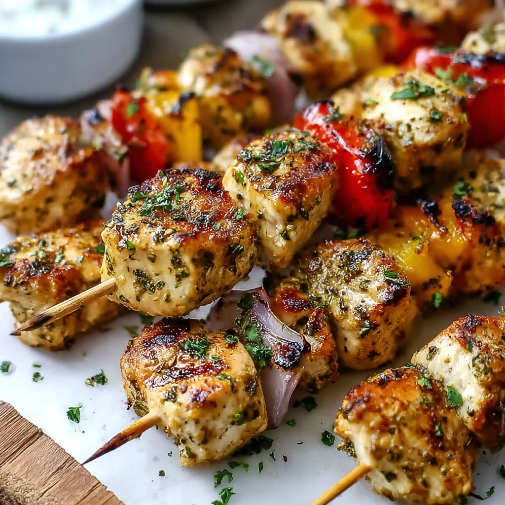 Greek Marinated Chicken Kabobs