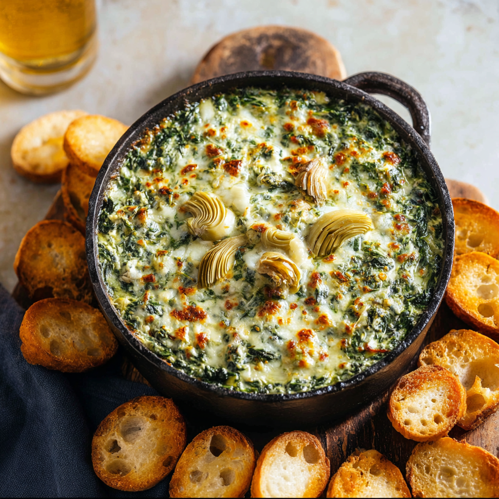 Hot Spinach and Artichoke Dip: Creamy, Cheesy, and Irresistible