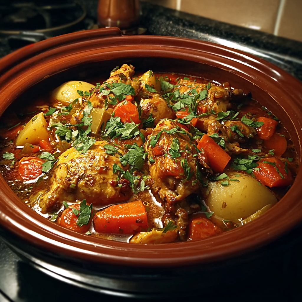 Moroccan Chicken Tajine (Crockpot)