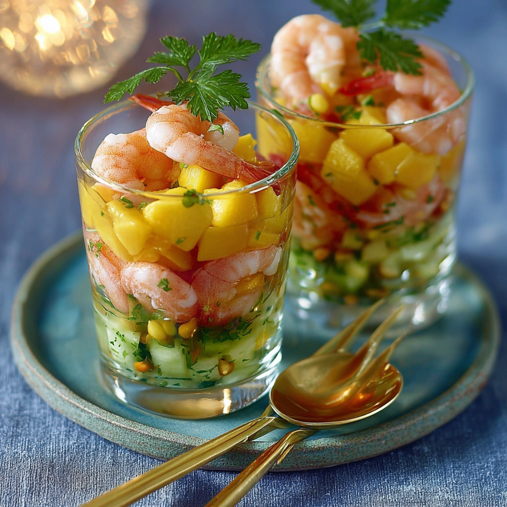 Tropical Elegance: Gourmet Shrimp and Mango Verrines