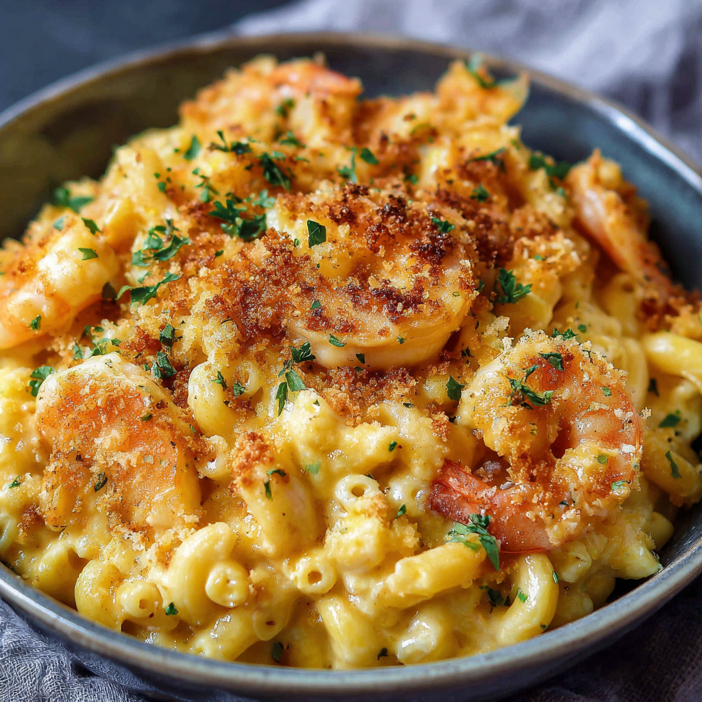 Le Chef-d&#8217;œuvre de Confort : Mac and Cheese Gourmet aux Crevettes