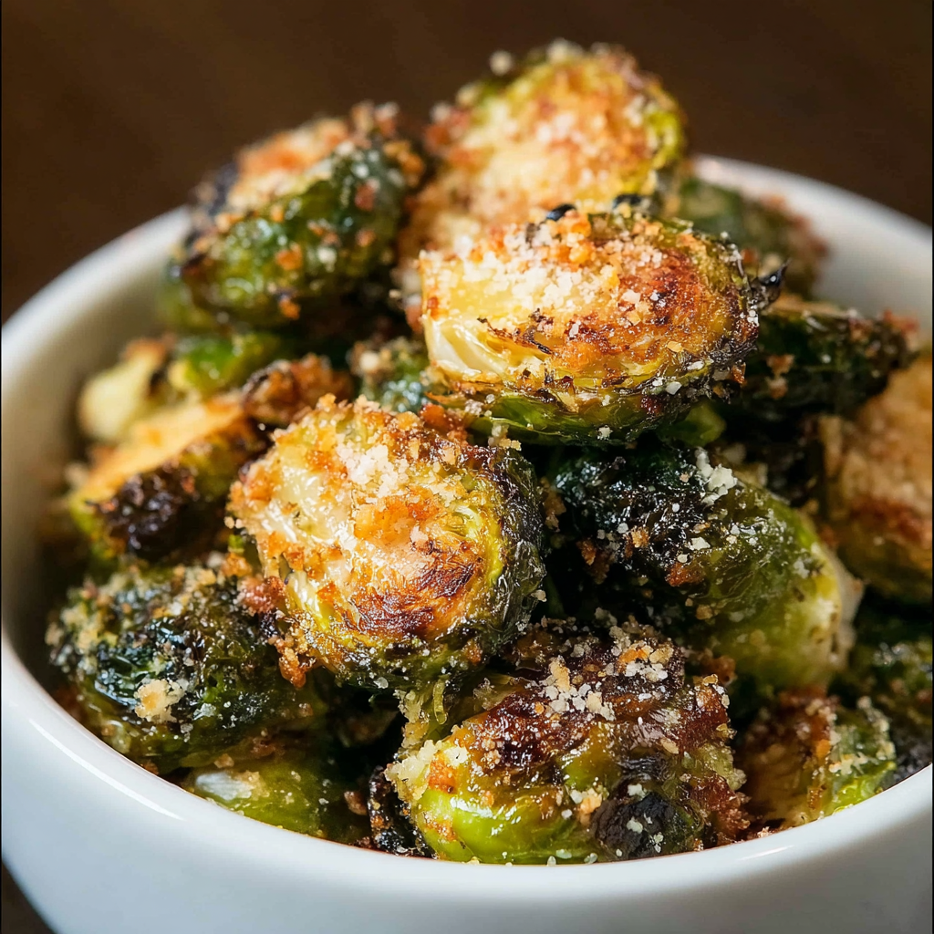 The Science of the Crunch: CRISPY Parmesan Roasted Brussels Sprouts