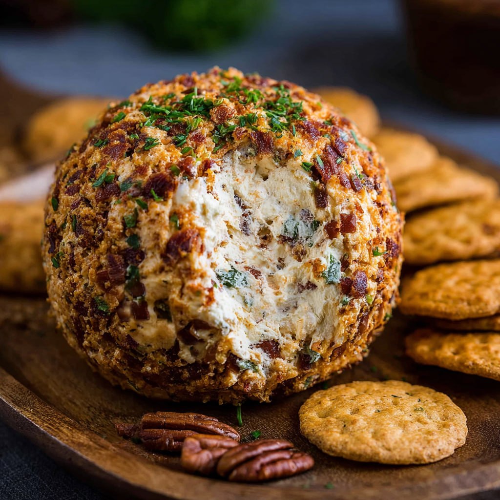 Cowboy Cream Cheese Ball (5-Minute Smoky-Bacon, Cheddar &#038; Ranch Party Appetizer)