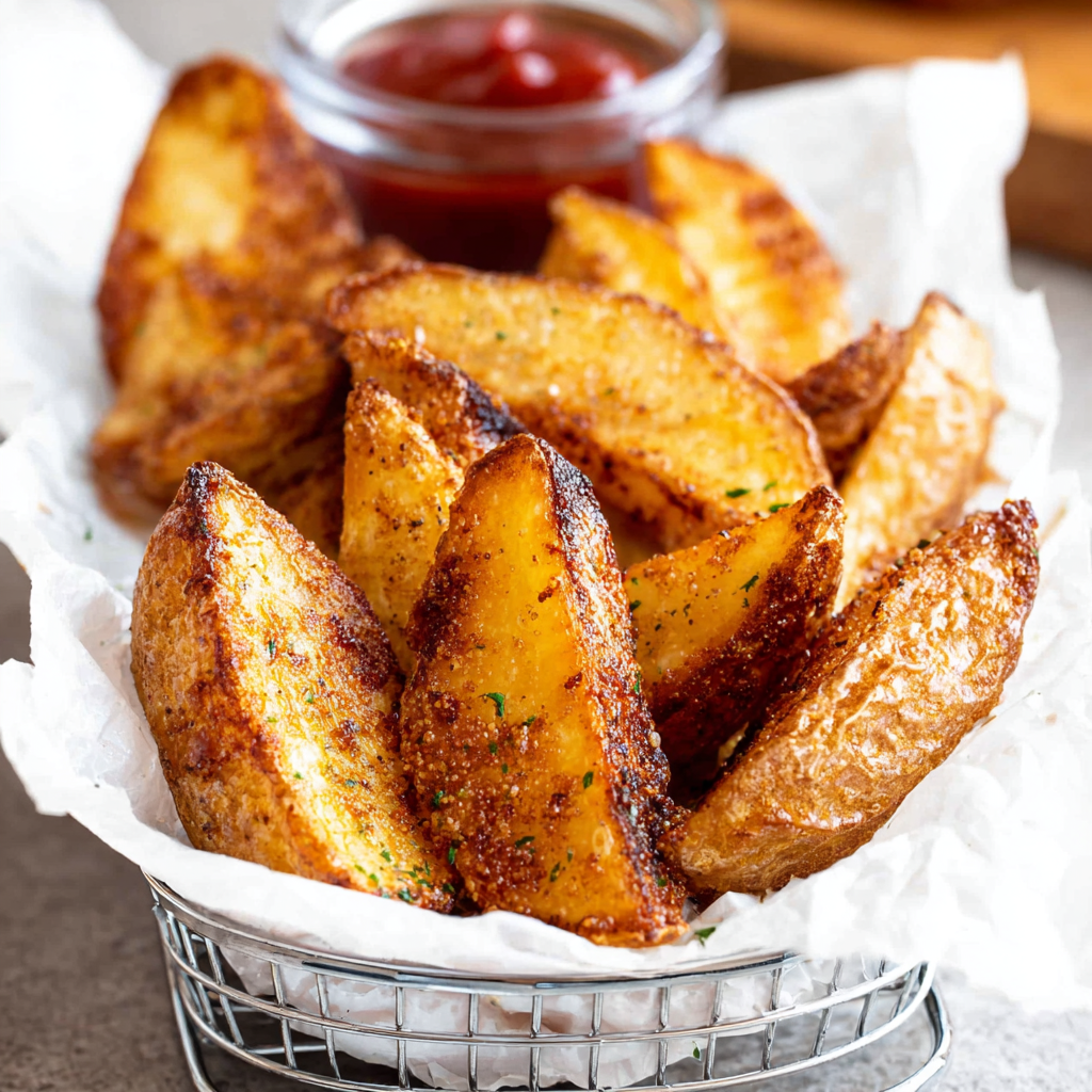 Crispy Baked Potato Wedges (Easy &#038; Healthy!)
