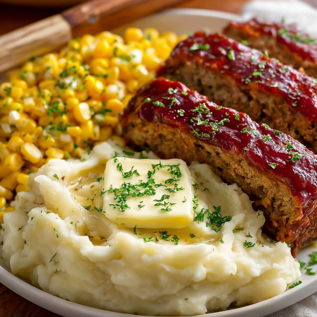 Classic Meatloaf Dinner with Corn &#038; Mashed Potatoes: The Ultimate Comfort Meal