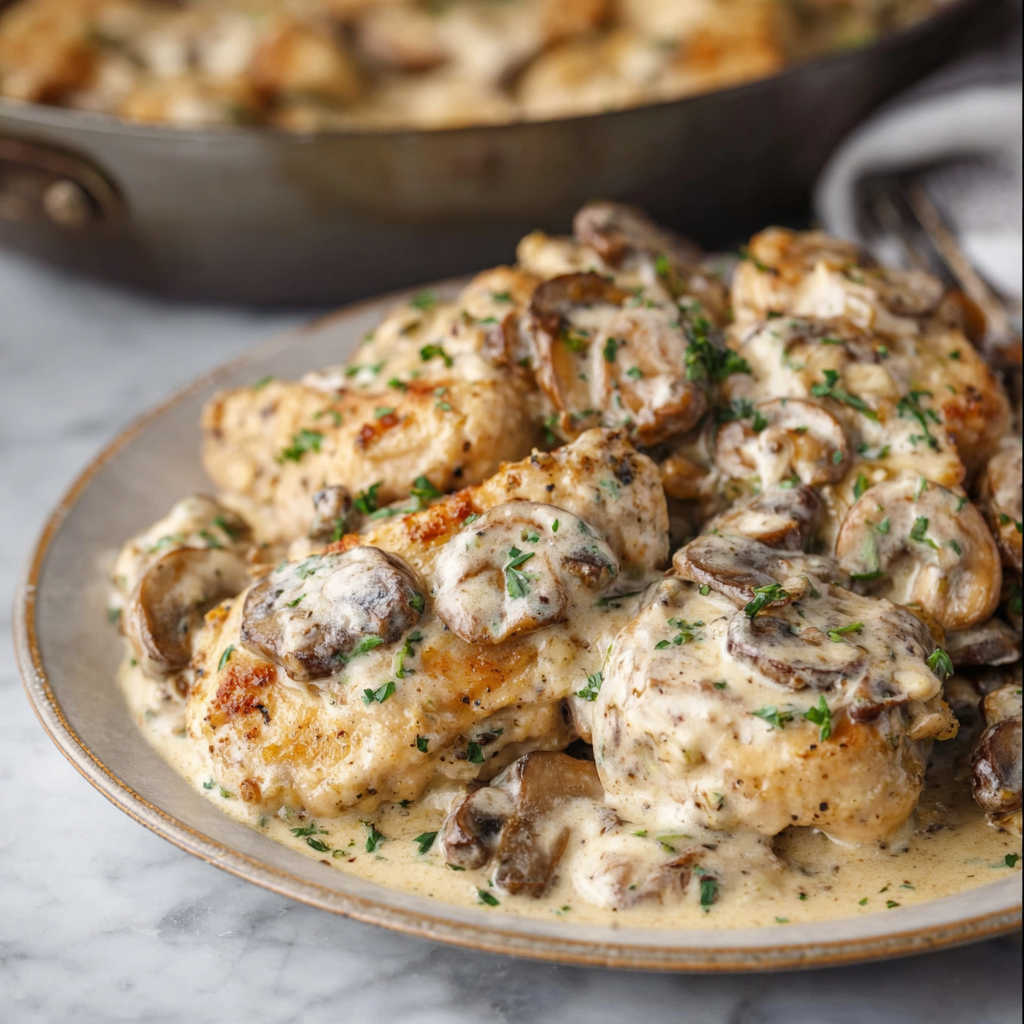Boursin Chicken: The Creamy Garlic Herb Mushroom Skillet You Need Tonight