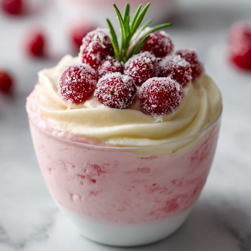 Creamy Christmas Cranberry Mousse: The Festive Pink Cloud